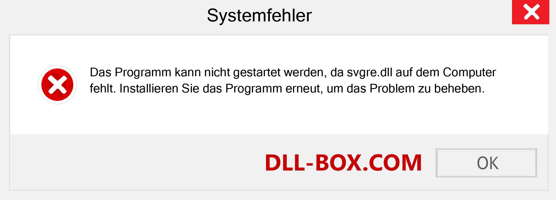 svgre.dll-Datei fehlt?. Download für Windows 7, 8, 10 - Fix svgre dll Missing Error unter Windows, Fotos, Bildern