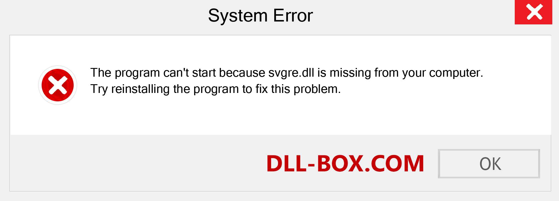  svgre.dll file is missing?. Download for Windows 7, 8, 10 - Fix  svgre dll Missing Error on Windows, photos, images